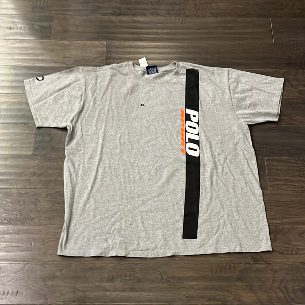 Polo Sport Ralph Lauren Vintage Made in USA T Shirt New grey Mens Size XL
